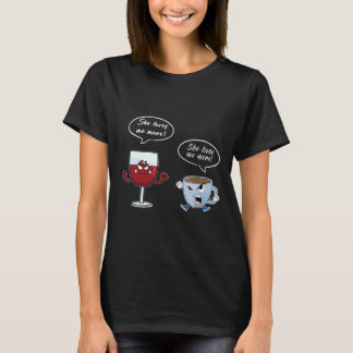 T-shirt Elle M'Aime Plus De Café Vin