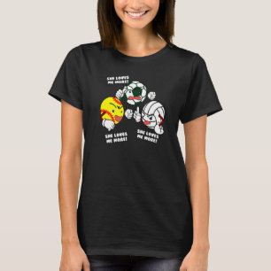 T-shirt Elle M'Aime Plus De Soirée De Football De Volley-B