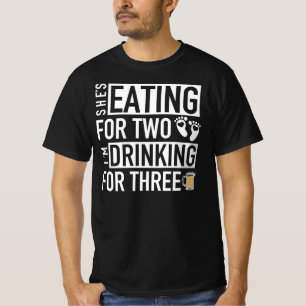 T-shirt Elle mange pour deux - je bois pour trois