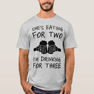 T-shirt Elle mange pour deux que je bois pour trois
