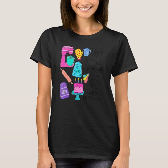 T-shirt Elle Travaille Avec Volonté Avec Ses Proverbes Mai (Devant)