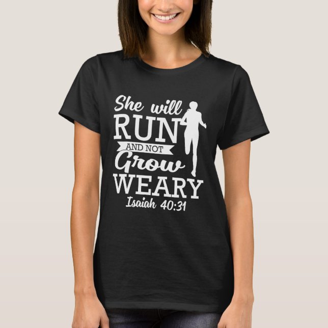 T-shirt Elle Va Courir Et Ne Pas S'Épanouir Ésaïe 4031 (Devant)