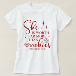 T-shirt Elle Vaut Bien Plus Que Rubies Femmes