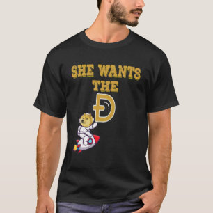 T-shirt Elle Veut La Dogecoin Drôle De D Dogecoin À Mème L
