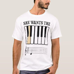 T-shirt Elle veut la musique de piano de D