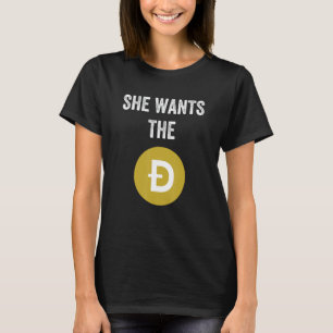 T-shirt Elle veut que le mème Dogecoin D Funny Doge HODL T