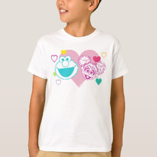 T-shirt Elmo & Abby Cadabby Valentine Hearts Motif