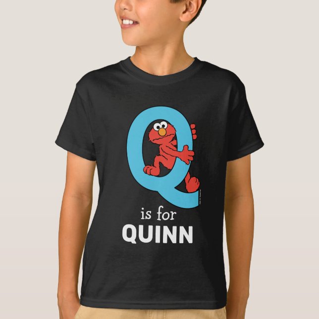 T-shirt Elmo Alphabet | Bleu Q (Devant)