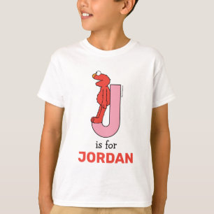 T-shirt Elmo Alphabet J rose