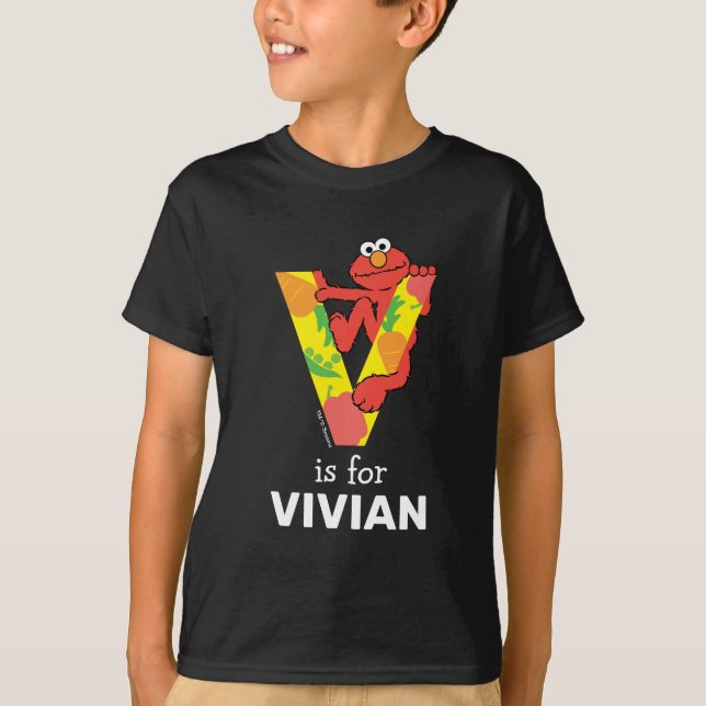 T-shirt Elmo Alphabet | V Légumes (Devant)