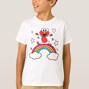T-shirt Elmo Rainbow Doodley Graphic