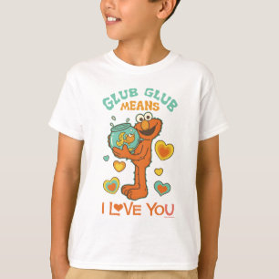 T-shirt Elmo tenant son poisson rouge