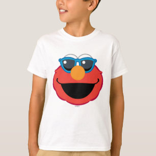 T-shirt Elmo Visage Souriant avec des Lunettes de Soleil