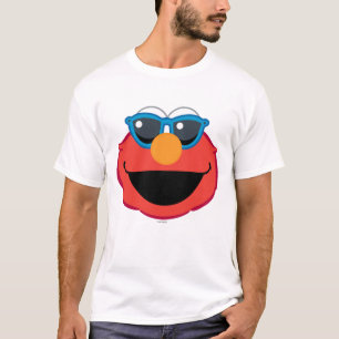T-shirt Elmo Visage Souriant avec des Lunettes de Soleil