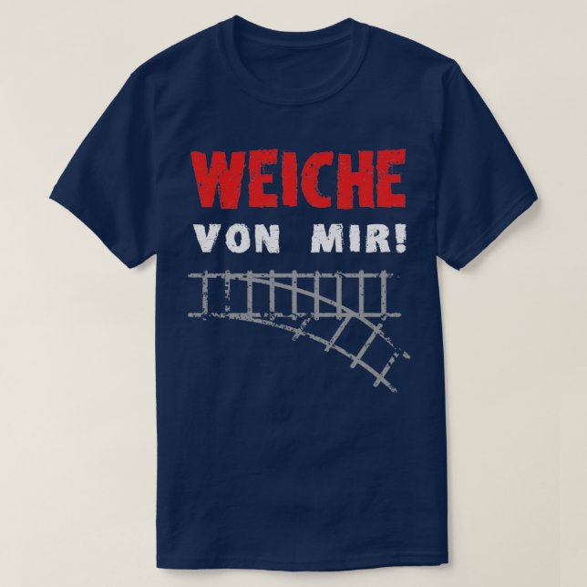 T-shirt Éloignez-vous de moi Rails ferroviaires (Design devant)