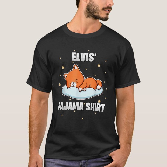 T-shirt Elvis Pajama Personalized Sleeping  (Devant)