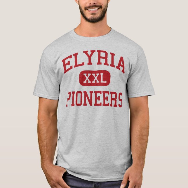 T-shirt Elyria - pionniers - lycée - Elyria Ohio (Devant)