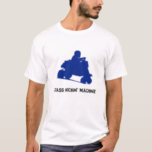 T-shirt Emballage bleu de tondeuse à gazon de joueur