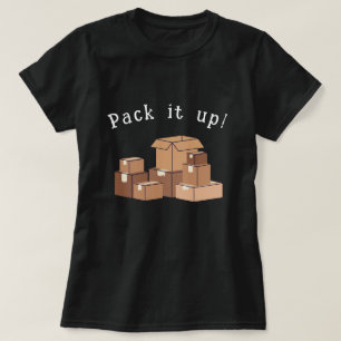 T-shirt Emballez-le dans des boîtes mobiles