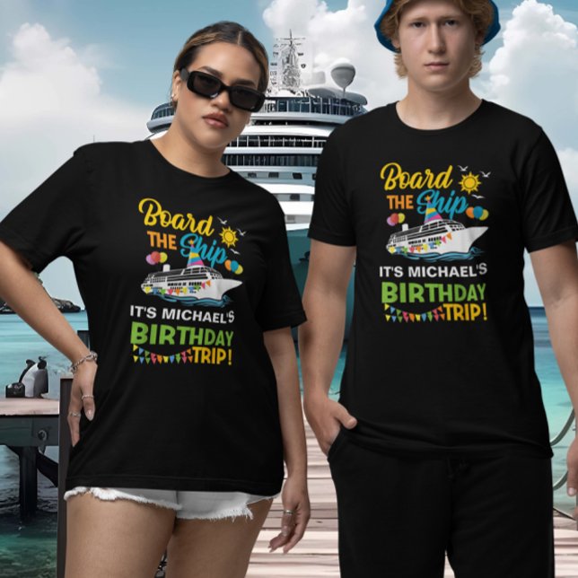 T-shirt Embarquez à bord de la croisière d'anniversaire du (Créateur téléchargé)