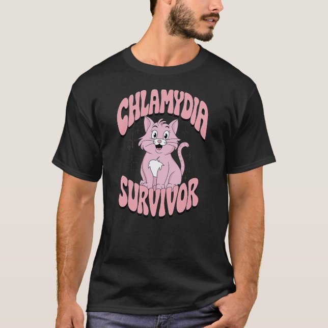 T-shirt Embarrassing Funny Inappropriate Chlamydia Survivo (Devant)
