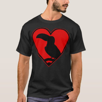 T-shirt emblème crête coeur toucan