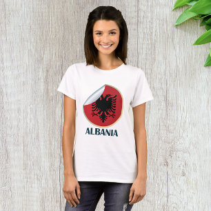 T-shirt Emblème d'aigle à tête double en Albanie