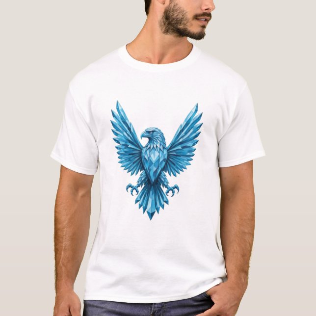 T-shirt Emblème d'aigle de cristal - Symbole de liberté et (Devant)