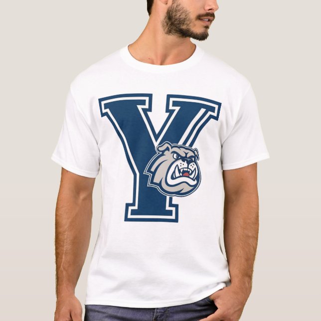 T-shirt Emblème de Bulldog New Haven - Classique College S (Devant)