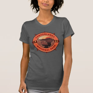 T-shirt Emblème de compass rétro du parc national des Cany