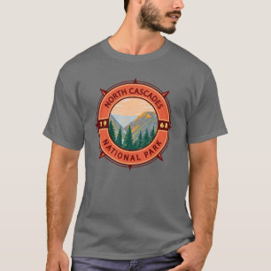 T-shirt Emblème de Compass rétro du parc national des Casc