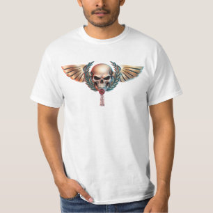 T-shirt Emblème de crâne ailé d'honneur
