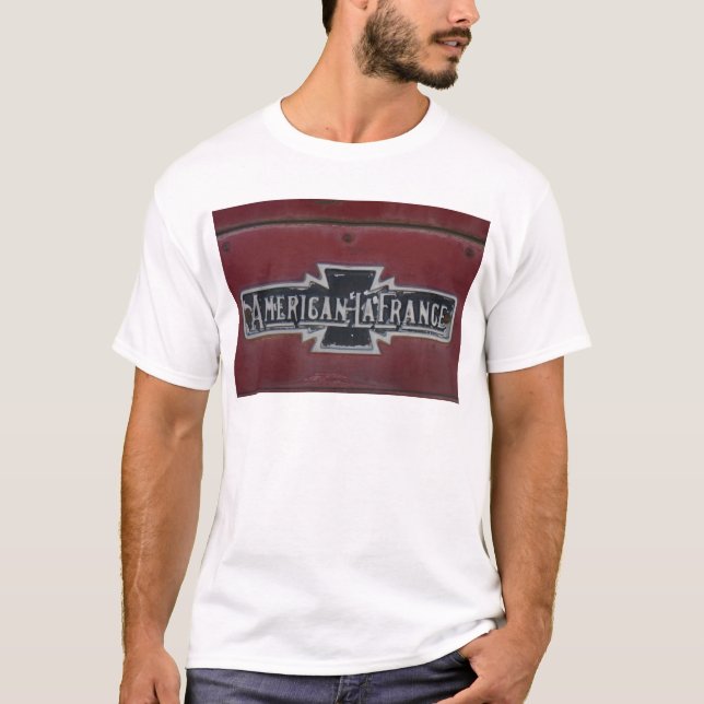 T-shirt Emblème de Firetruck de LaFrance d'Américain (Devant)