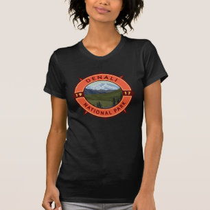 T-shirt Emblème de la boussole rétro du parc national de D