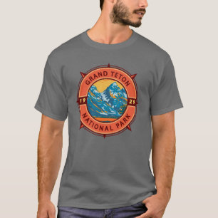 T-shirt Emblème de la boussole rétro du parc national du G