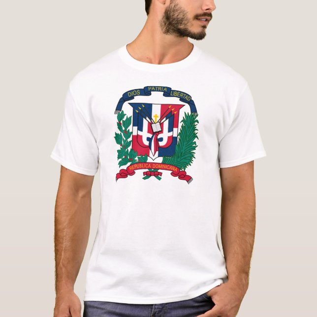 T-shirt emblème de la république dominicaine (Devant)
