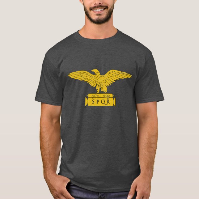 T-shirt Emblème de l'Empire Romain SPQR Eagle (Devant)