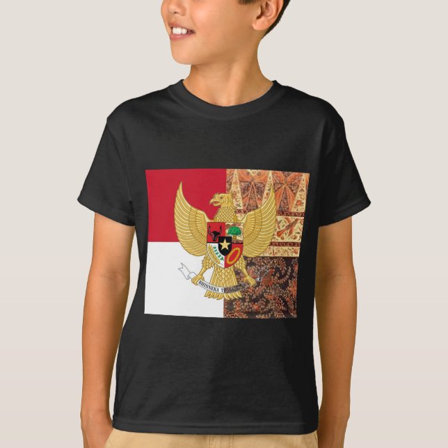T-shirt Emblème de l'Indonésie - le drapeau de batik de (Devant)