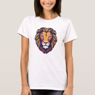 T-shirt Emblème de lion géométrique cosmique