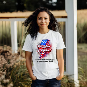 T-shirt emblème de pompier héroïque