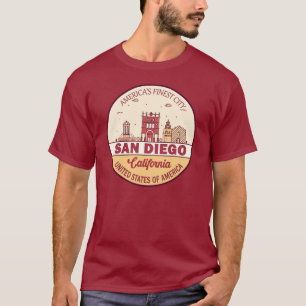 T-shirt Emblème de San Diego California City Skyline