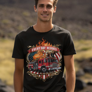 T-shirt Emblème des pompiers américains
