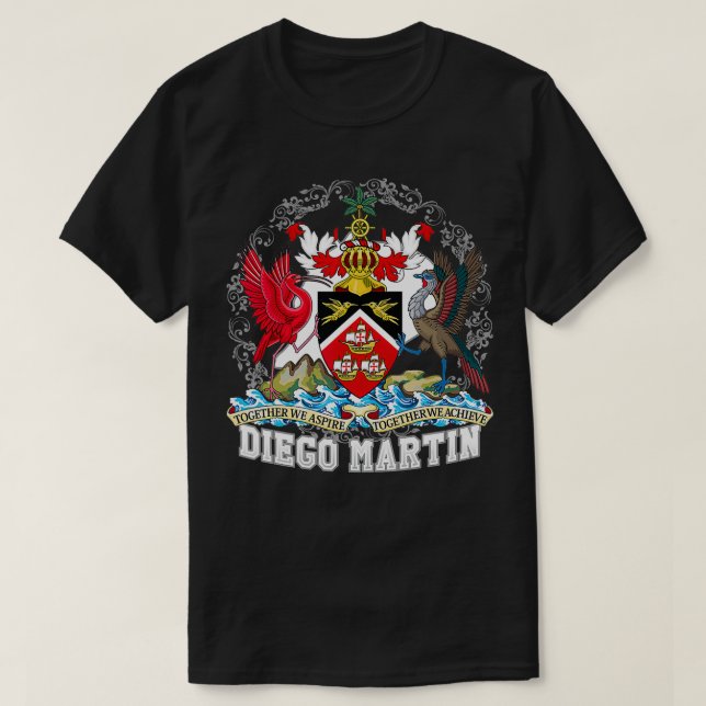 T-shirt Emblème Drapeau de Trinité-et-Tobago Diego Martin  (Design devant)