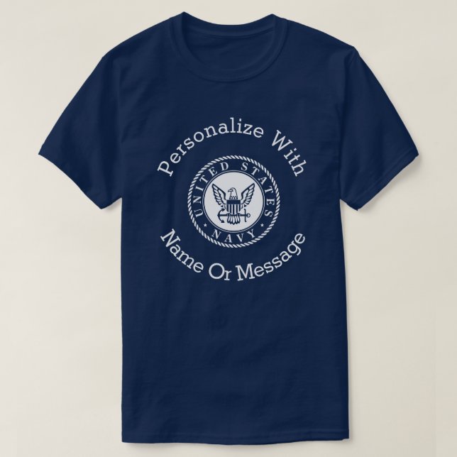 T-shirt Emblème personnalisé de la marine américaine (Design devant)
