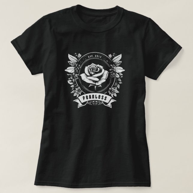 T-shirt emblème personnel sans peur (Design devant)