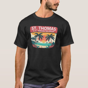 T-shirt Emblème rétro des îles Vierges américaines St Thom