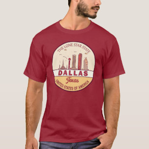 T-shirt Emblème Skyline de Dallas Texas City