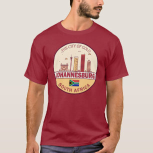 T-shirt Emblème Skyline de Johannesburg Afrique du Sud