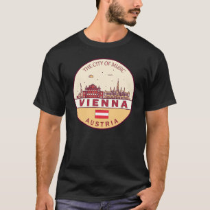 T-shirt Emblème Skyline de Vienne Autriche
