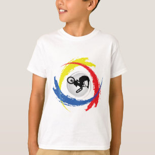 T-shirt Emblème tricolore de BMX